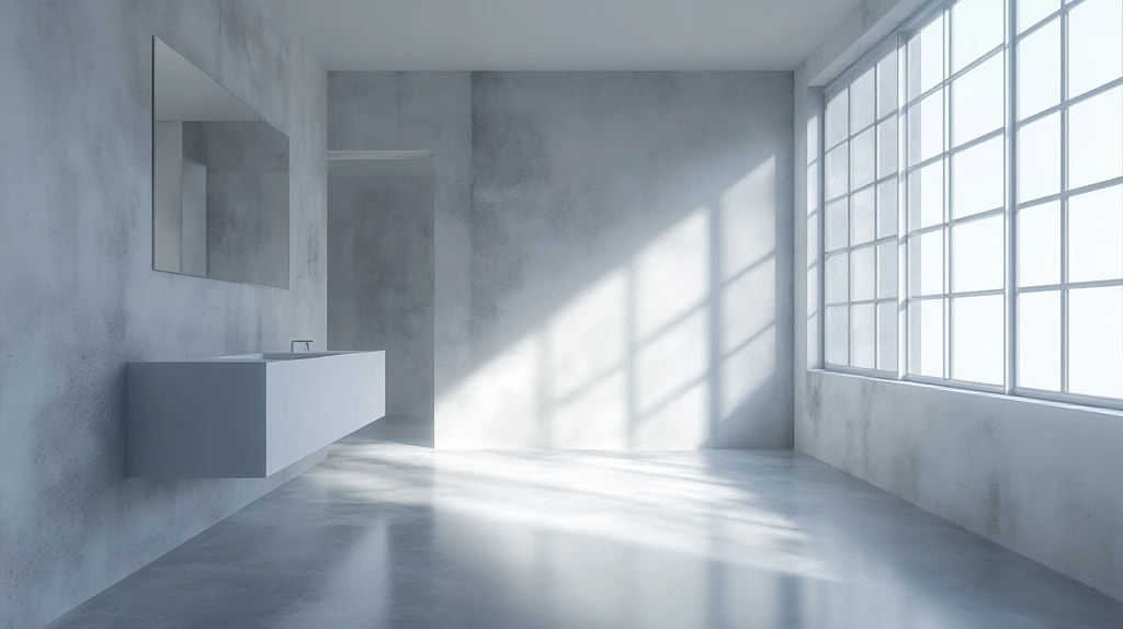 阳光照进蓝色的房间