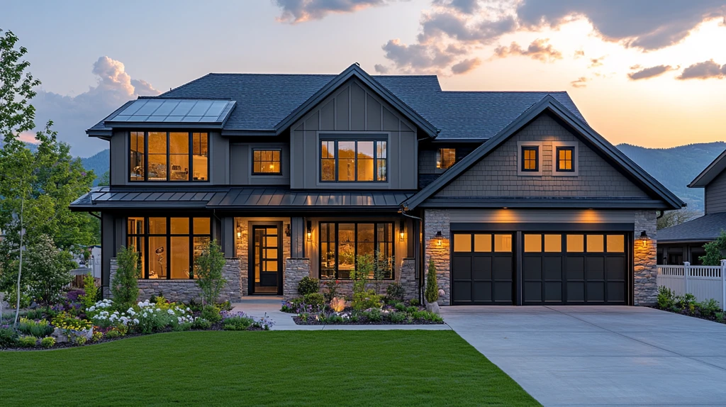 温暖色调住宅外观