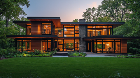 木窗绿景现代宅