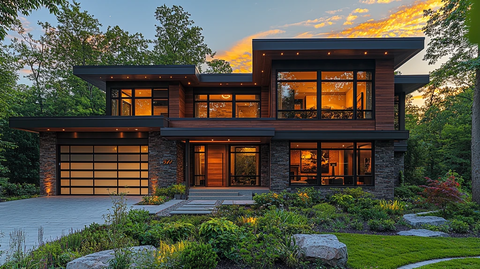 木窗绿景现代宅