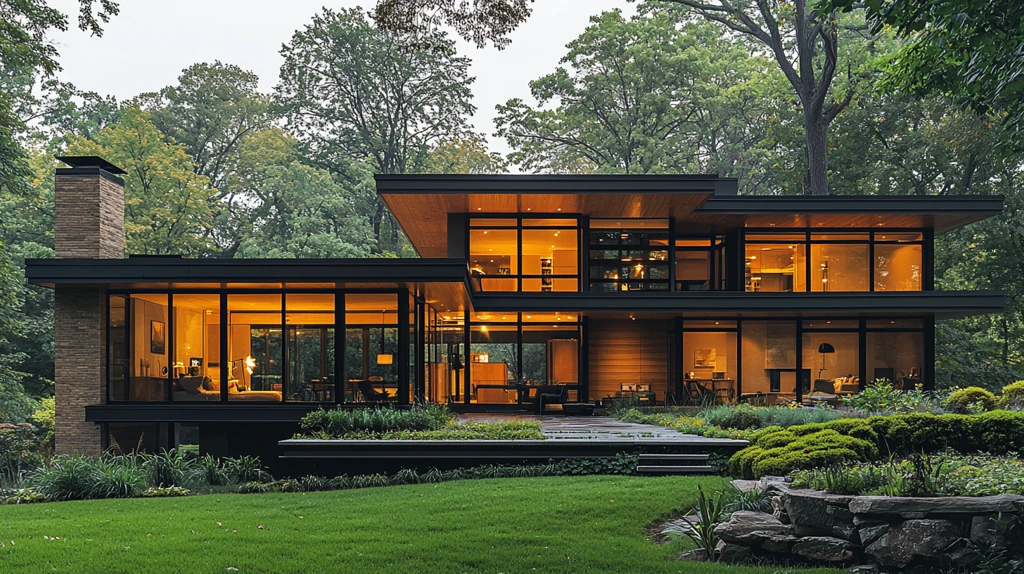 木窗绿景现代宅