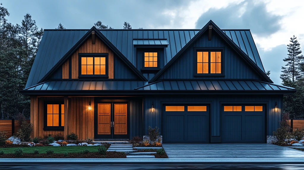 新家庭住宅傍晚景色