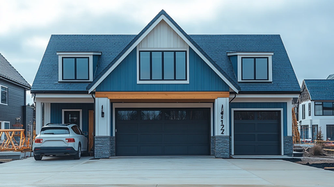 新家庭住宅傍晚景色