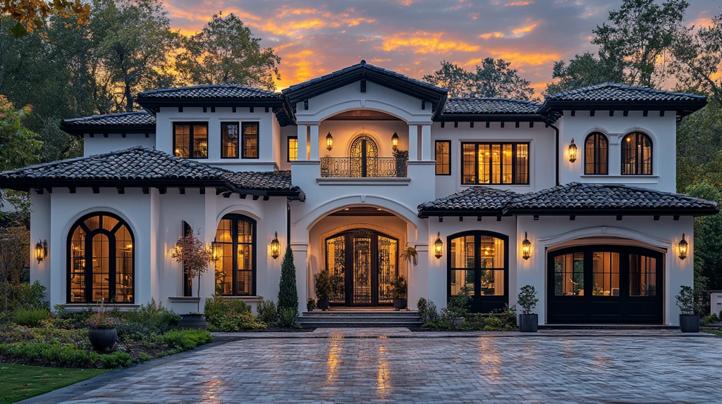 黑白西班牙风格住宅