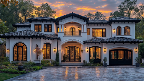 黑白西班牙风格住宅