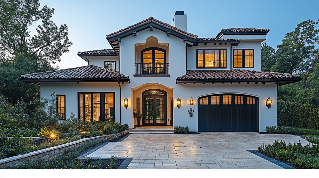 黑白西班牙风格住宅