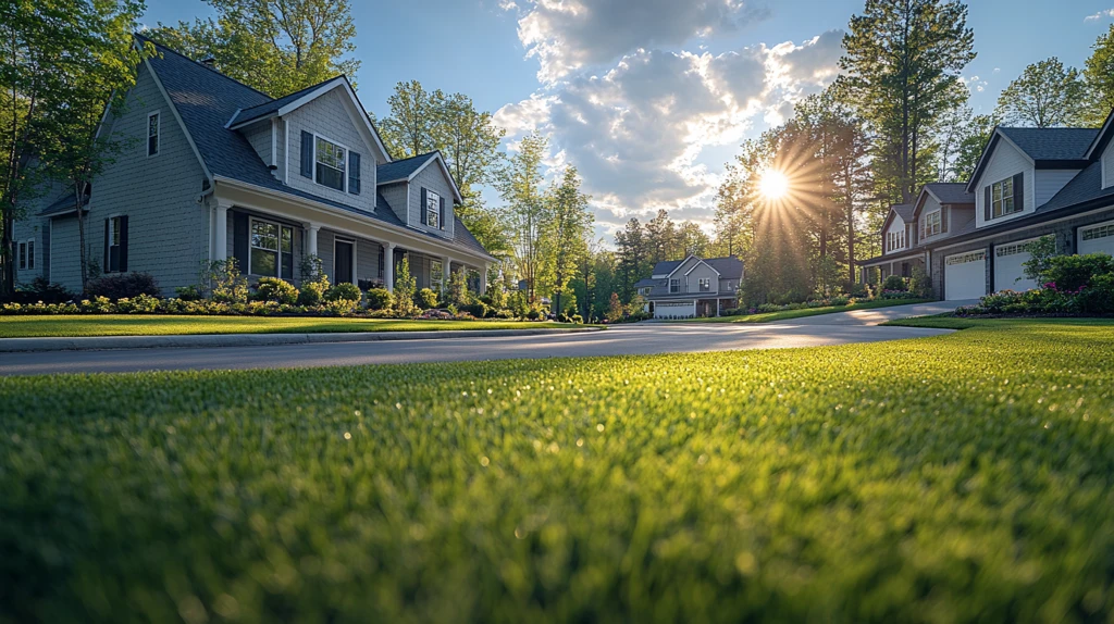 现代美式住宅街景