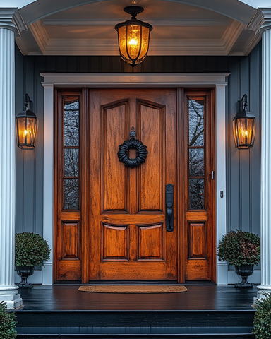 豪华门厅黄昏景