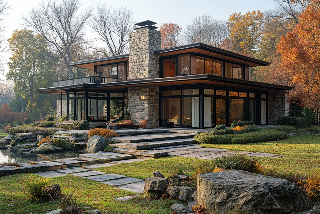 豪华住宅草坪设计