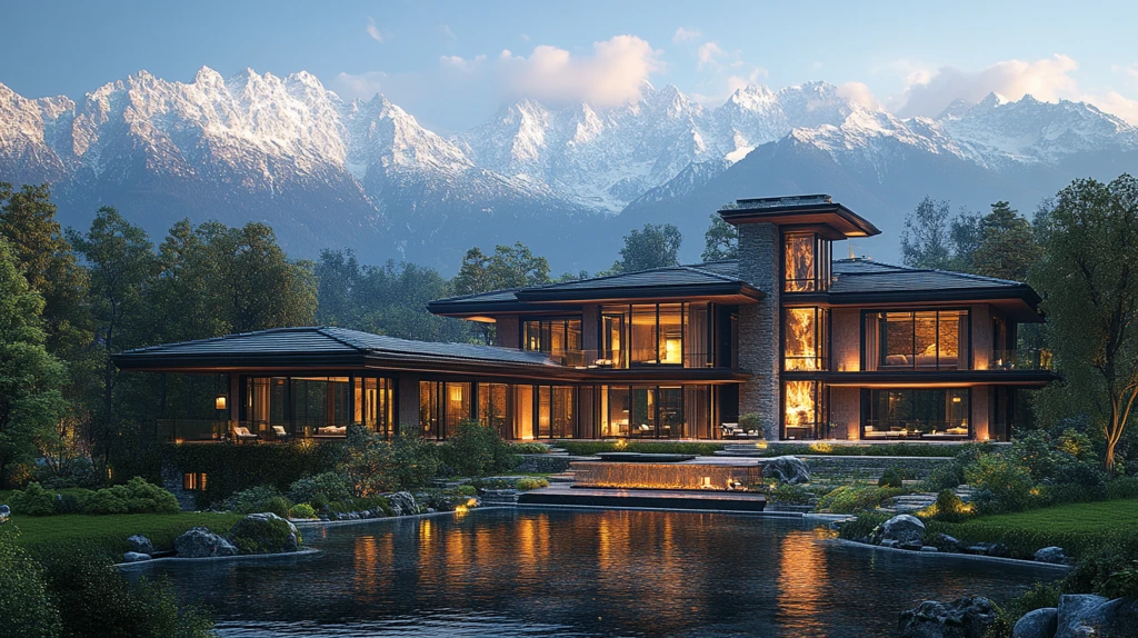 黑色粉色大山房