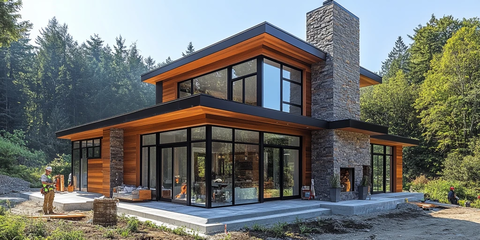 石木结合现代住宅