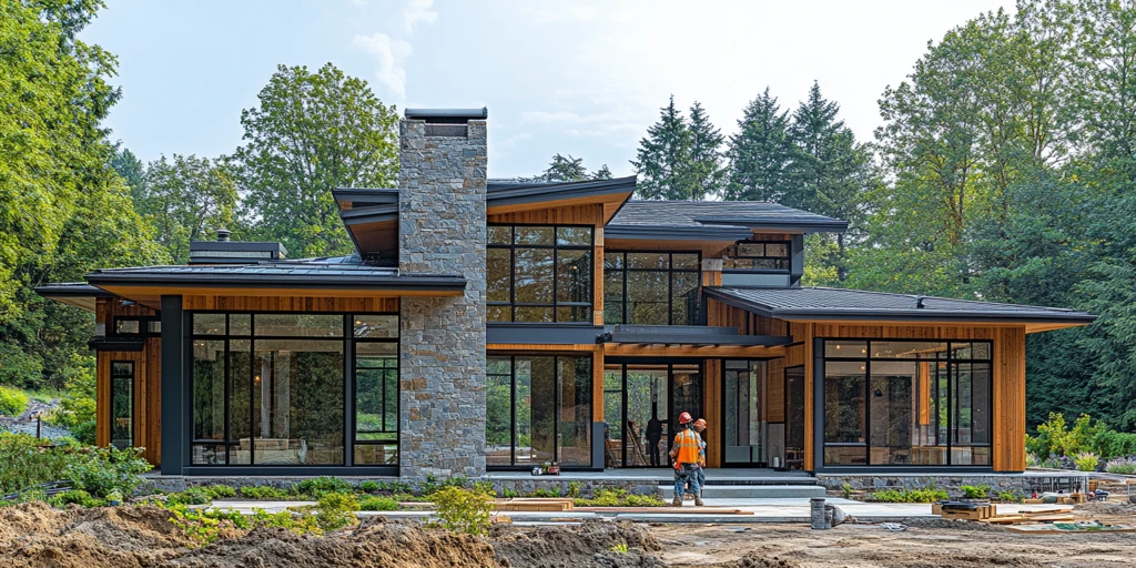 石木结合现代住宅