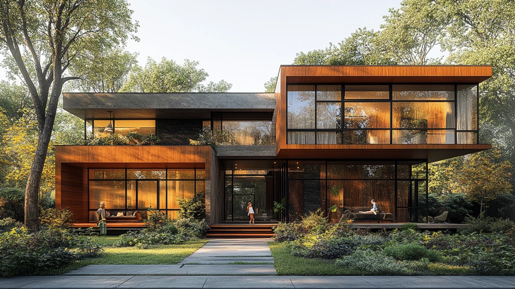 现代住宅前景观