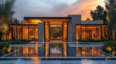 现代豪宅正门景观