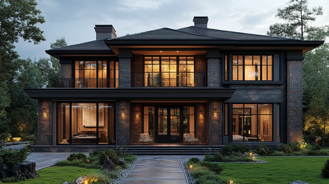 工业风格房屋前视图