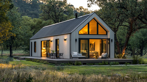 白色木屋高顶设计