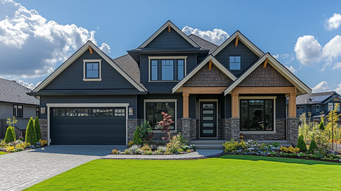 绿色草坪单户住宅