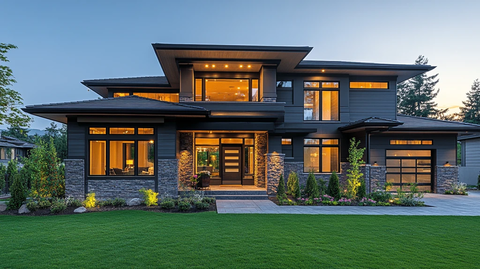 绿色草坪单户住宅