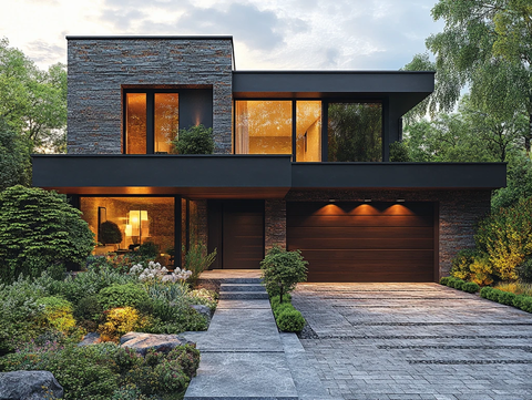 欧洲现代别墅车库