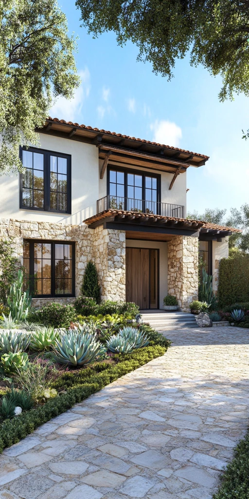 石木结合现代外墙