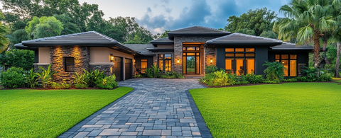 现代住宅前景观