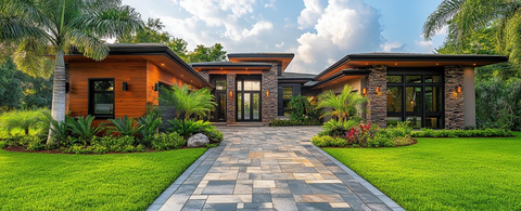 现代住宅前景观