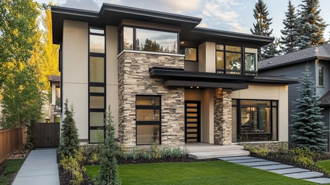 自然石材立面设计