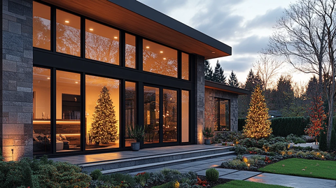 黑色窗户圣诞装饰