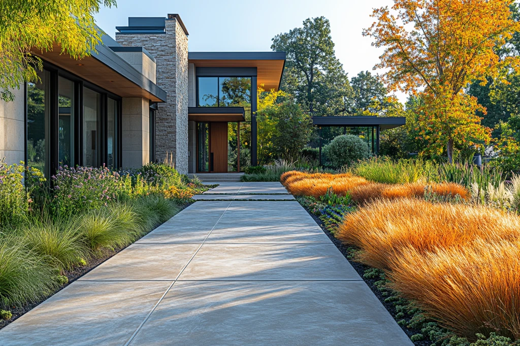 混凝土车道景观