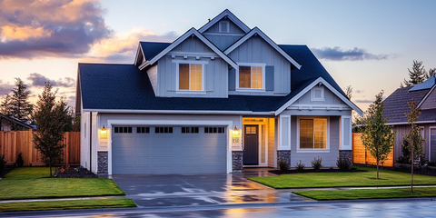 白色墙壁蓝色屋顶