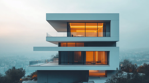 两层独栋灰白天