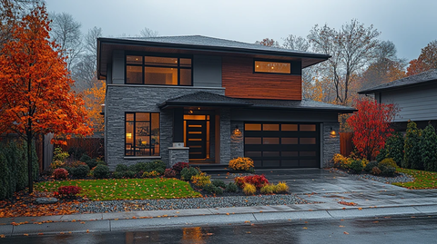 两层独栋灰白天