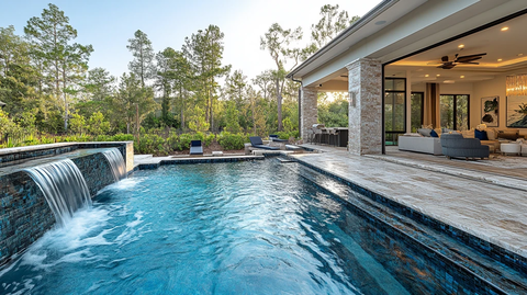 奢华户外泳池露台