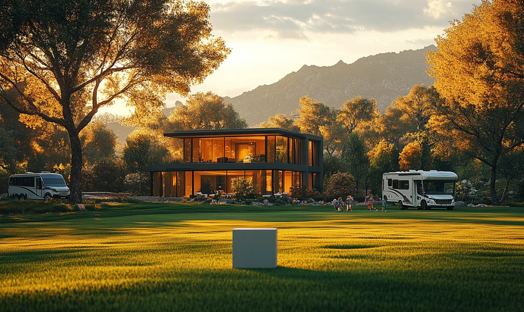 高尔夫草坪上的生活