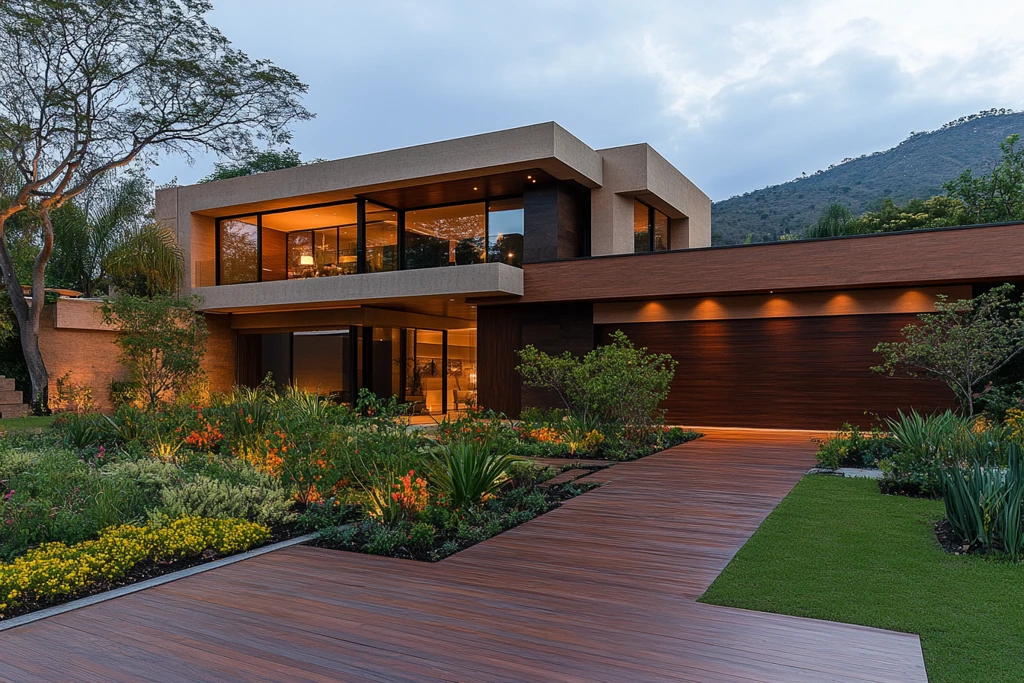 右侧房屋左侧树木