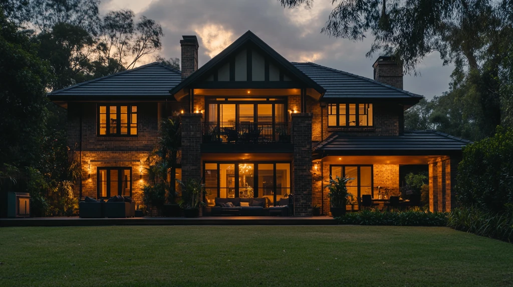 手工大宅灯火辉映