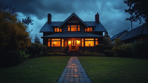 手工大宅灯火辉映