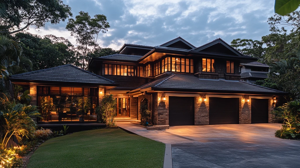 手工大宅灯火辉映