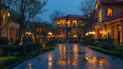 欧式别墅庭院照明
