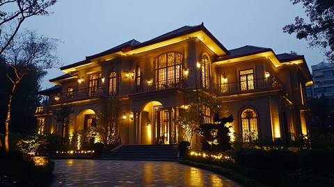 欧式别墅庭院照明