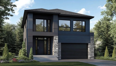 深蓝灰色调外墙