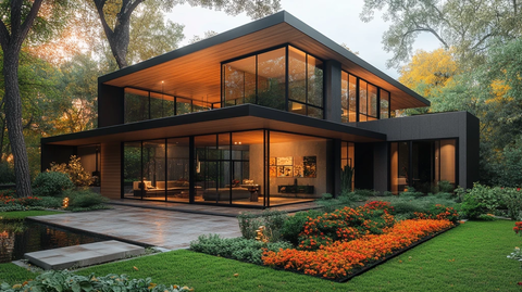 现代玻璃房花园