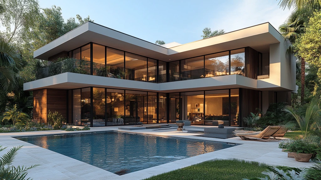 私家庭院花园泳池