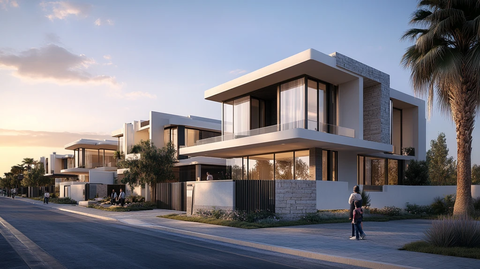 现代住宅街道场景