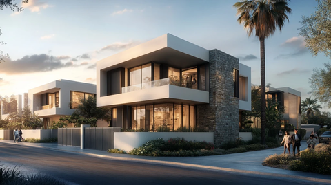 现代住宅街道场景