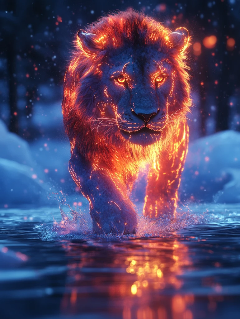 霓虹狮子冰上行