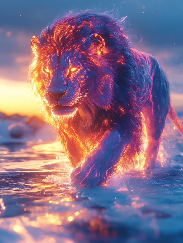 霓虹狮子冰上行