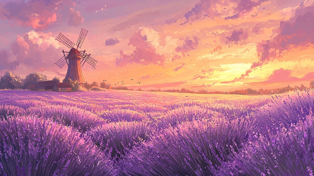 薰衣草风车