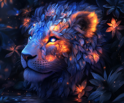 狮子座与植物装饰