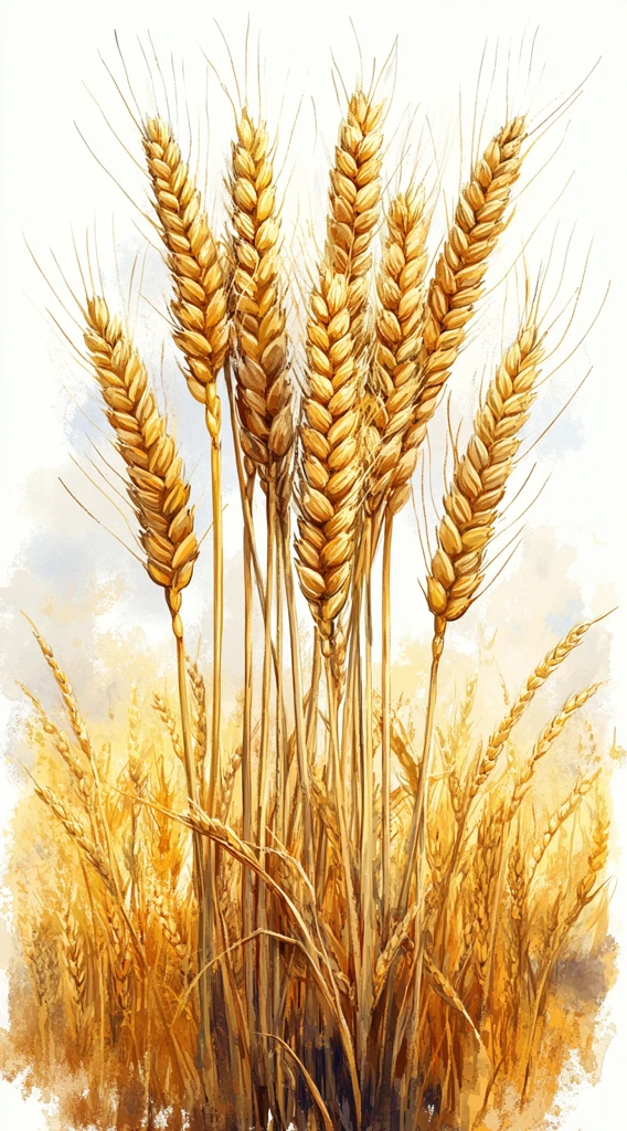 麦穗矢量手绘
